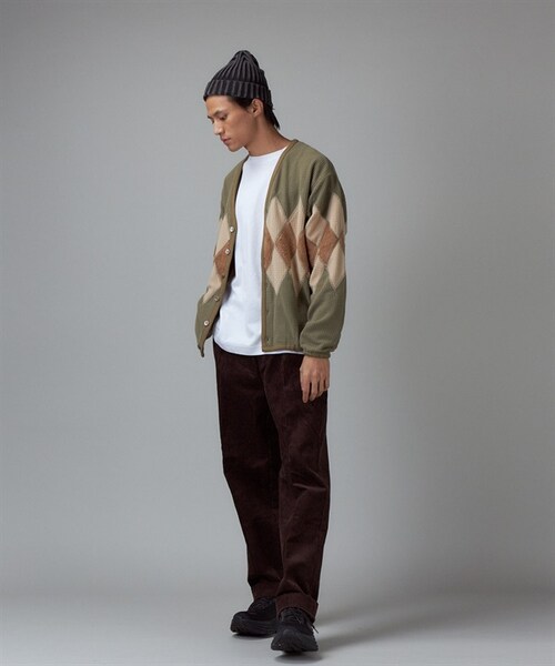 BURLAP OUTFITTER（バーラップアウトフィッター）の「Burlap Outfitter 菱格刷毛開襟衫（その他・メンズ・泥棕色/苔綠色・泥棕色/苔綠色）」の13枚目の写真