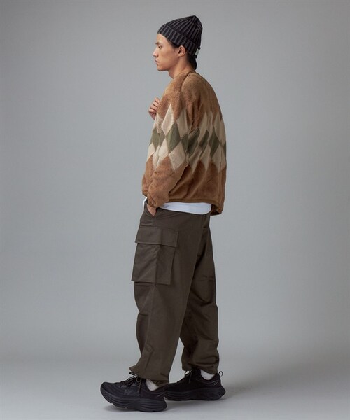 BURLAP OUTFITTER（バーラップアウトフィッター）の「Burlap Outfitter 菱格刷毛開襟衫（その他・メンズ・泥棕色/苔綠色・泥棕色/苔綠色）」の8枚目の写真