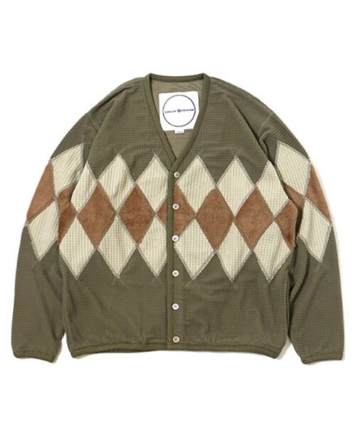 BURLAP OUTFITTER（バーラップアウトフィッター）の「Burlap Outfitter 菱格刷毛開襟衫（その他・メンズ・泥棕色/苔綠色・泥棕色/苔綠色）」の3枚目の写真