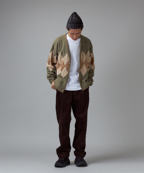 BURLAP OUTFITTER（バーラップアウトフィッター）の「Burlap Outfitter 菱格刷毛開襟衫（その他・メンズ・泥棕色/苔綠色・泥棕色/苔綠色）」の11枚目の写真