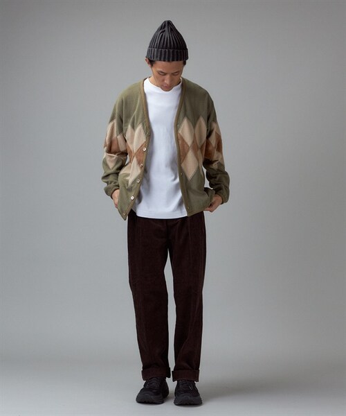 BURLAP OUTFITTER（バーラップアウトフィッター）の「Burlap Outfitter 菱格刷毛開襟衫（その他・メンズ・泥棕色/苔綠色・泥棕色/苔綠色）」の12枚目の写真