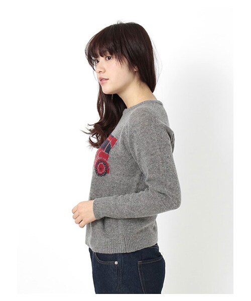 ehka sopo（エヘカソポ）の「クラシックカージャガードプルオーバー 1602201-42-13-11（ニット・セーター・レディース・杢グレー/イエロー/グリーン・M）」の5枚目の写真