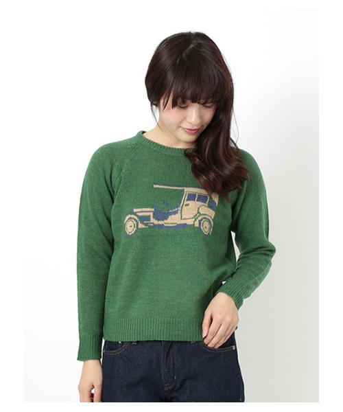 ehka sopo（エヘカソポ）の「クラシックカージャガードプルオーバー 1602201-42-13-11（ニット・セーター・レディース・杢グレー/イエロー/グリーン・M）」の2枚目の写真