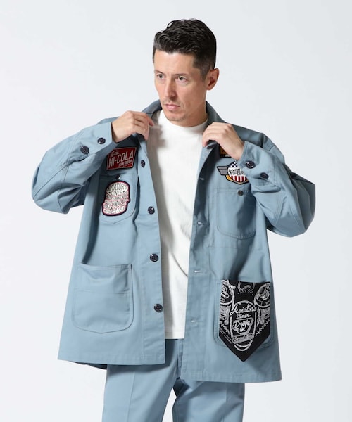 AVIREX（アヴィレックス）の「ANTIFOULING COVERALL JACKET / アンタイファウリング カバーオール ジャケット（ジャケット/アウター・カーキ/アザー/サックス・M/L/XL/2XL）」の3枚目の写真