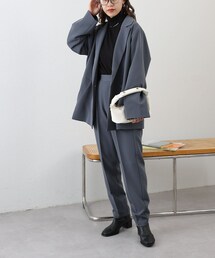 【WEB/一部店舗限定】ストレッチジョーゼットセンタープレスパンツ＆ジャケット