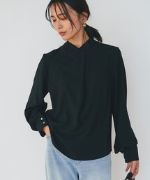 RIVE DROITE（リヴドロワ）の「予約【ハンサムな雰囲気に仕上がる】スタンド風2WAYブラウス（シャツ/ブラウス）」