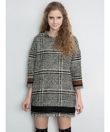 Shalex | Tartan Wool Blend Tassel Dress(ワンピース)