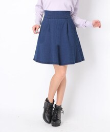 Heather | 【1/3 プライスダウン！】デニムタックフレアスカート(スカート)
