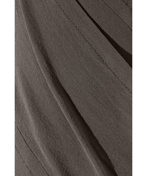 Rick Owens（リックオウエンス）の「Rick Owens Bias silk-georgette wide-leg pants（その他パンツ・レディース・Gray・IT40）」の2枚目の写真