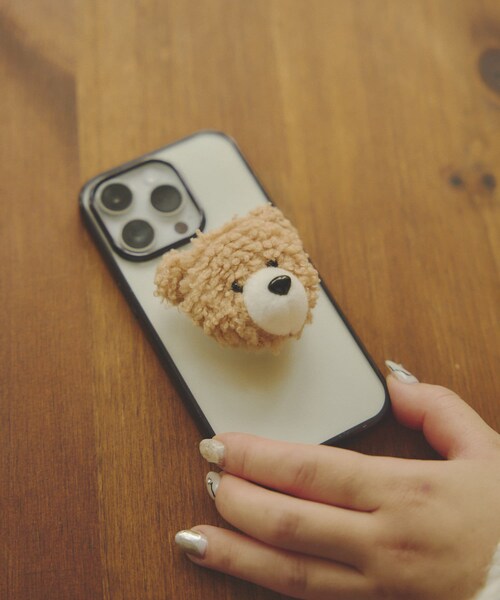 salut!（サリュ!）の「スマホグリップBEAR（スマホグッズ・ベージュ/ブラウン・0）」の2枚目の写真