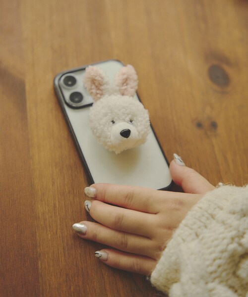salut!（サリュ!）の「スマホグリップRABBIT（スマホグッズ・ホワイト/ピンク・0）」の2枚目の写真