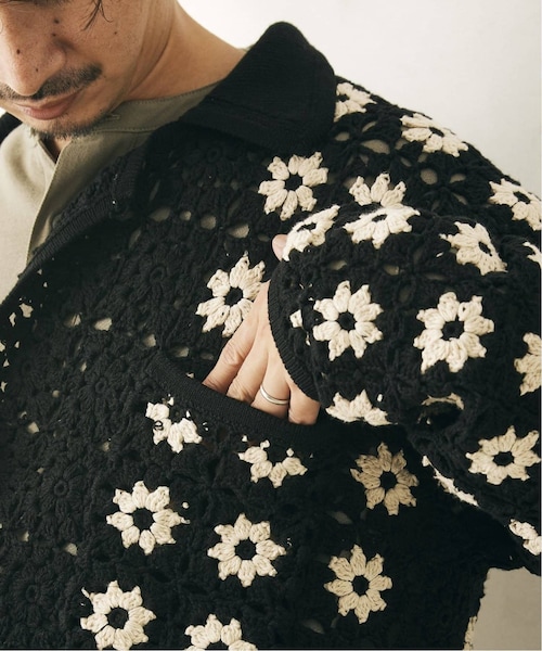 JOURNAL STANDARD relume（ジャーナルスタンダード　レリューム）の「《予約》CALIFORNIA クロシェアミ ニットカーディガン "FL"（その他・ブラック/M/L）」の6枚目の写真