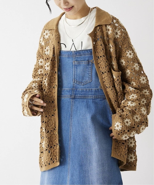 JOURNAL STANDARD relume（ジャーナルスタンダード　レリューム）の「《予約》CALIFORNIA クロシェアミ ニットカーディガン "FL"（その他・ブラック/M/L）」の19枚目の写真