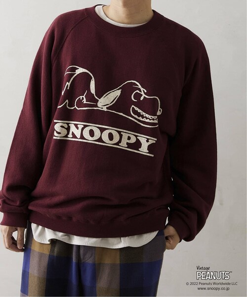 ジャーナルスタンダードレリューム　ピーナッツ　スウェット PEANUTS×SPORTS WEAR by relume 別注 プリント スウェット WINTE