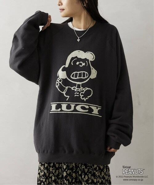 ジャーナルスタンダードレリューム　ピーナッツ　スウェット PEANUTS×SPORTS WEAR by relume 別注 プリント スウェット WINTE