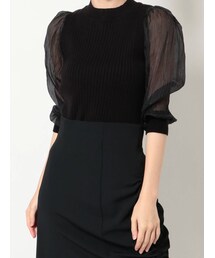 RESEXXY | スリーブシアーパフニットトップス(ニット/セーター)