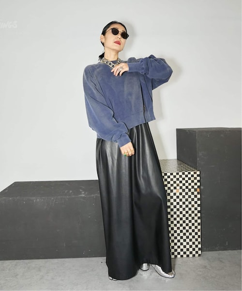 CITYSHOP(シティーショップ)の「《予約》FAUX LEATHER DRESS 3:ワンピース(ワンピース/ドレス・ブラック/(001)/36/在庫あり/38)」の4枚目の写真