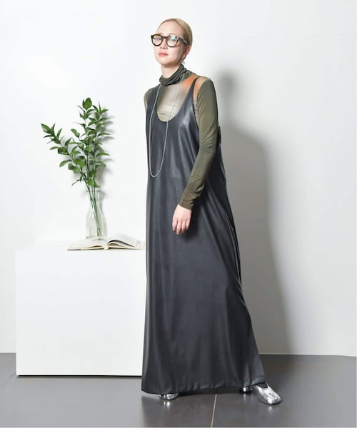 CITYSHOP(シティーショップ)の「《予約》FAUX LEATHER DRESS 3:ワンピース(ワンピース/ドレス・ブラック/(001)/36/在庫あり/38)」の5枚目の写真