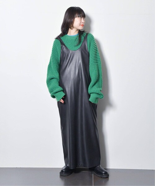 CITYSHOP(シティーショップ)の「《予約》FAUX LEATHER DRESS 3:ワンピース(ワンピース/ドレス・ブラック/(001)/36/在庫あり/38)」の8枚目の写真