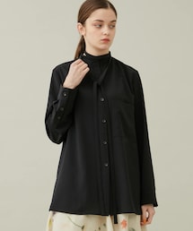 Wilma tie collar shirt BK
