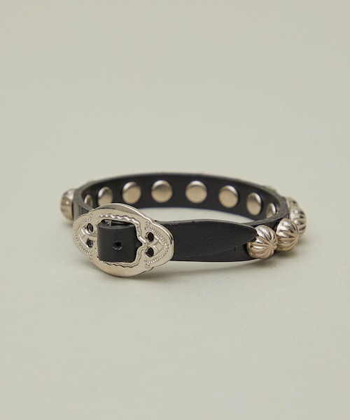 Metal leather bangle 【公式通販】