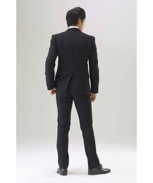 MONOIR（モノワール）の「ヤングフォーマルスーツ（スーツジャケット・メンズ・ブラック（濃染加工）・Y体3号（スリム体型/身長160cmまで）/Y体4号（スリム体型/身長165cmまで）/Y体5号（スリム体型/身長170cmまで）/Y体6号（スリム体型/身長175cmまで）/Y体7号（スリム体型/身長180cmまで）/Y体8号（スリム体型/身長185cmまで）/A体3号（標準体型/身長160cmまで）/A体4号（標準体型/身長165cmまで）/A体5号（標準体型/身長170cmまで）/A体6号（標準体型/身長175cmまで）/A体7号（標準体型/身長180cmまで）/A体8号（標準体型/身長185cmまで））」の10枚目の写真