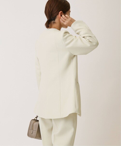 IENA（イエナ）の「《予約》＆NAVYノーカラーウールジャケット