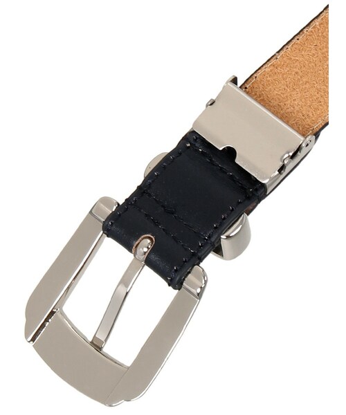 レザーベルト　ネイビー/銀色金具　EUR90　（sunsea） メンズ レザーベルト - ネイビー