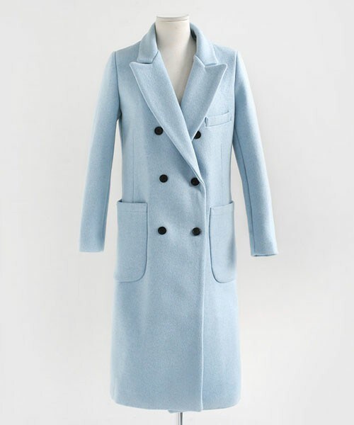 DHOLIC（ディーホリック）の「バックスリットダブルロングコート（その他アウター・レディース・アイボリー/カーキ/スカイブルー/ライトピンク/ワイン・free）」の3枚目の写真