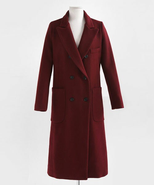 DHOLIC（ディーホリック）の「バックスリットダブルロングコート（その他アウター・レディース・アイボリー/カーキ/スカイブルー/ライトピンク/ワイン・free）」の5枚目の写真