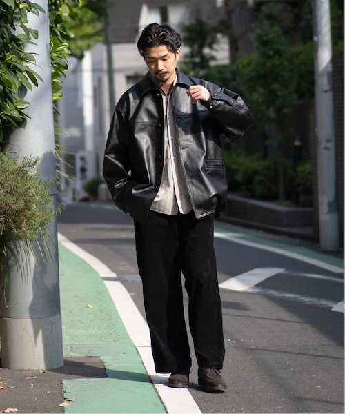 【３連休値下げ中】417 EDIFICE ラムレザー カーコート ブラックM 417 EDIFICE（フォーワンセブンエディフィス）の「《追加予約》lamb