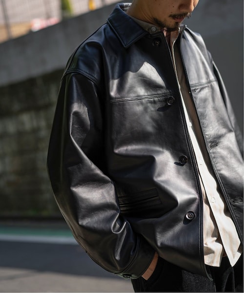 【３連休値下げ中】417 EDIFICE ラムレザー カーコート ブラックM 417 EDIFICE（フォーワンセブンエディフィス）の「lamb leather