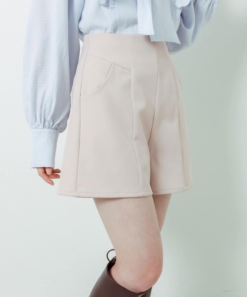 OLIVE des OLIVE(オリーブデオリーブ)の「シンプルショートパンツ(その他パンツ・レディース・ベージュ/チェック/ブラック・FREE)」の1枚目の写真