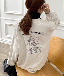 OLIVE des OLIVE | 【WEB限定カラーあり】バックプリントチュニックスウェット(スウェット)