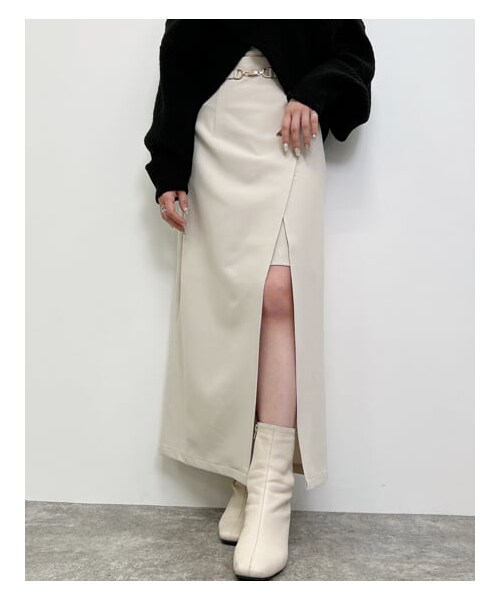 INGNI(イング)の「【春の新作】ビット付スリットナロー/スカート(スカート・レディース・アイボリー/クロ/ピンク・F)」の15枚目の写真