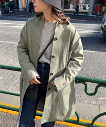 PUAL CE CIN | テントシルエットステンカラーテントコート(ステンカラーコート)