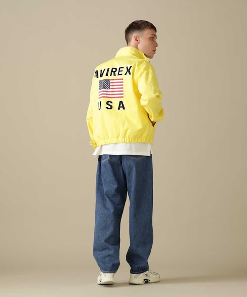 AVIREX（アヴィレックス）の「【先行予約 1月中旬-1月下旬入荷予定】DRIZZLER JACKET U.S.FLAG / ドリズラー ジャケット USフラッグ（ジャケット/アウター・ホワイト/レモン・M/L/XL/2XL）」の3枚目の写真