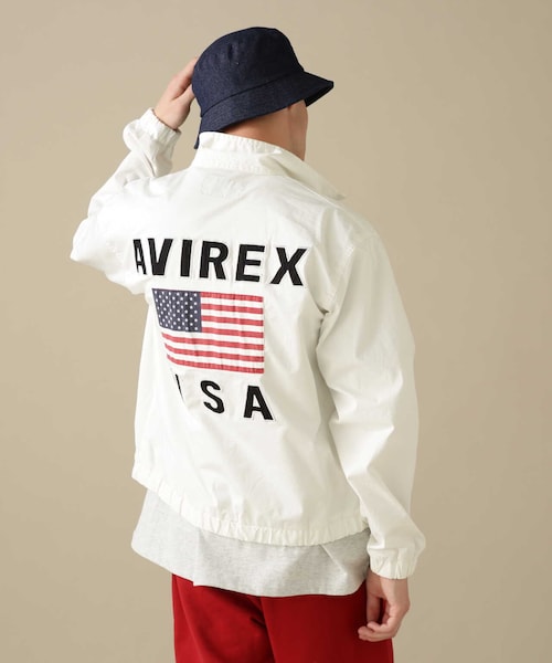 AVIREX（アヴィレックス）の「【先行予約 1月中旬-1月下旬入荷予定】DRIZZLER JACKET U.S.FLAG / ドリズラー ジャケット USフラッグ（ジャケット/アウター・ホワイト/レモン・M/L/XL/2XL）」の5枚目の写真
