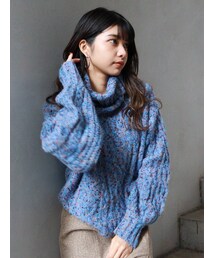 MURUA | MIXネップオフタートルニット(ニット/セーター)