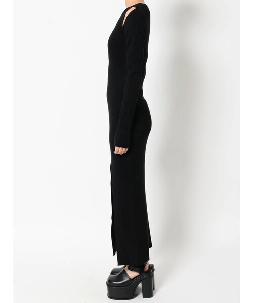 EMODA(エモダ)の「カーブスリットマキシニットワンピース(ワンピース・ベージュ/グレー/ブラック・F)」の14枚目の写真