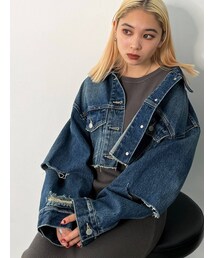 EMODA | スリットスリーブデニムジャケット(デニムジャケット)