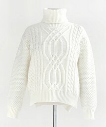 DHOLIC | ユニーク編みクロップドタートルニット(ニット/セーター)