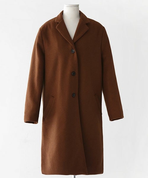 DHOLIC（ディーホリック）の「ストレートフィットウールロングコート（その他アウター・レディース・ブラック/ブラウン・free）」の2枚目の写真