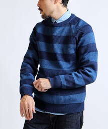 FREAK'S STORE | 【15SS新作】 -MADE IN JAPAN- インディゴ畔編クルーネックニット(その他)