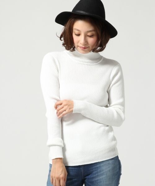 LEPSIM(レプシィム)の「【NEW ARRIVAL】12GリブタートルLS(トップス・レディース・オフ/ブラック/グレー/ネイビー・M/L)」の1枚目の写真