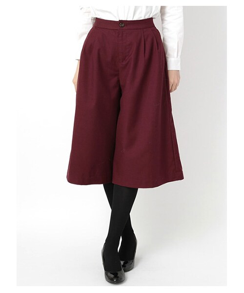 earth music&ecology（アースミュージックアンドエコロジー）の「・ガウチョパンツ（パンツ・レディース・杢グレー/ブラック/ボルドー/グリーン・F）」の9枚目の写真