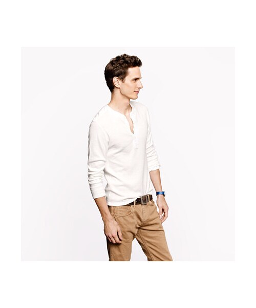 J.CREW（ジェイクルー）の「Homespun Knitwear coalminer waffle henley（シャツ/ブラウス・メンズ・white・X-LARGE）」の3枚目の写真