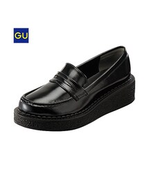 GU | （GU）ＷＯＭＥＮプラットフォームローファー(シューズ)