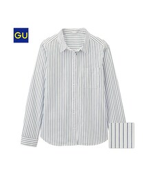 GU | （GU）ストライプシャツ（長袖）Ａ(トップス)
