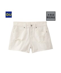 GU | （GU）デニムクラッシュショートパンツＡ(パンツ)